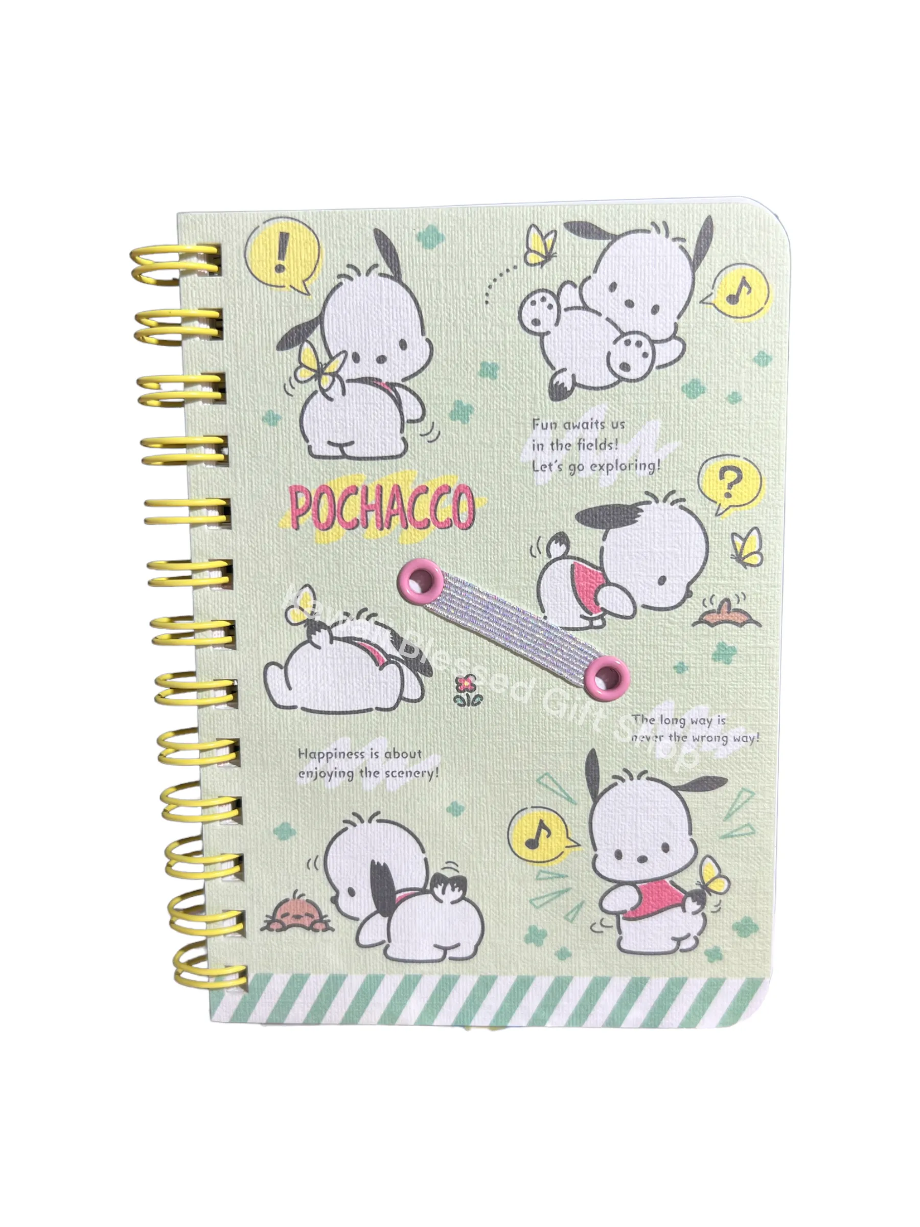 Sanrio Character B7 Spiral Notebook with Pen Holder (Passport size)