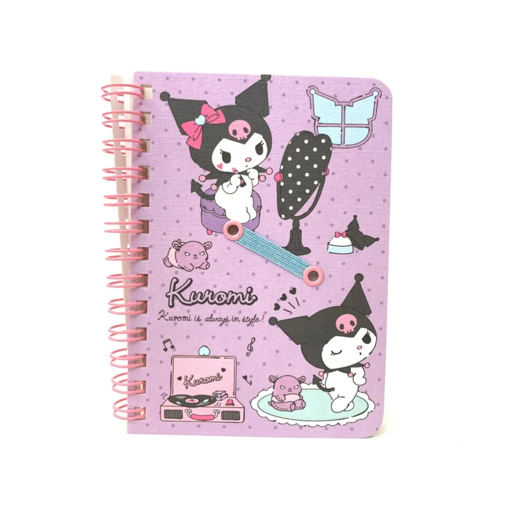 Sanrio Character B7 Spiral Notebook with Pen Holder (Passport size)