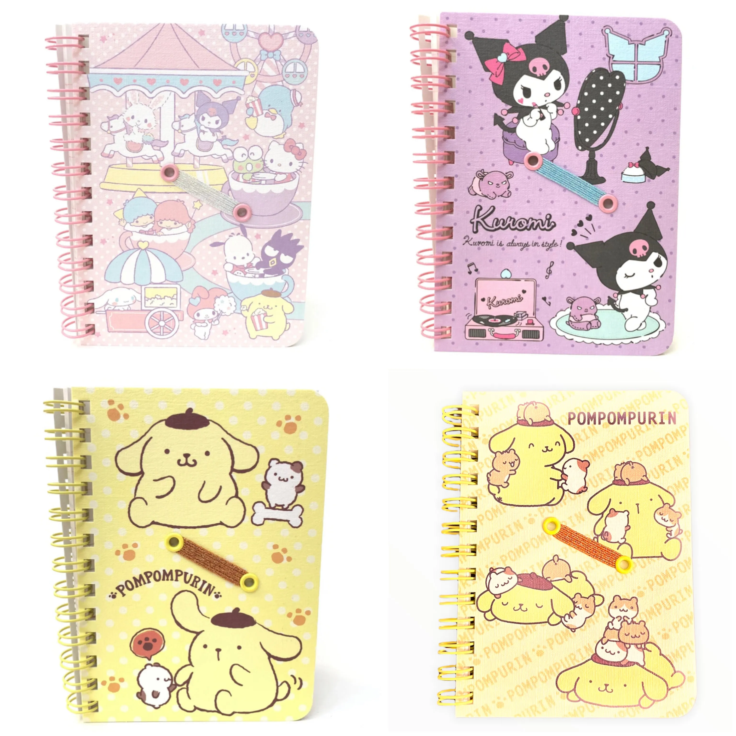 Sanrio Character B7 Spiral Notebook with Pen Holder (Passport size)