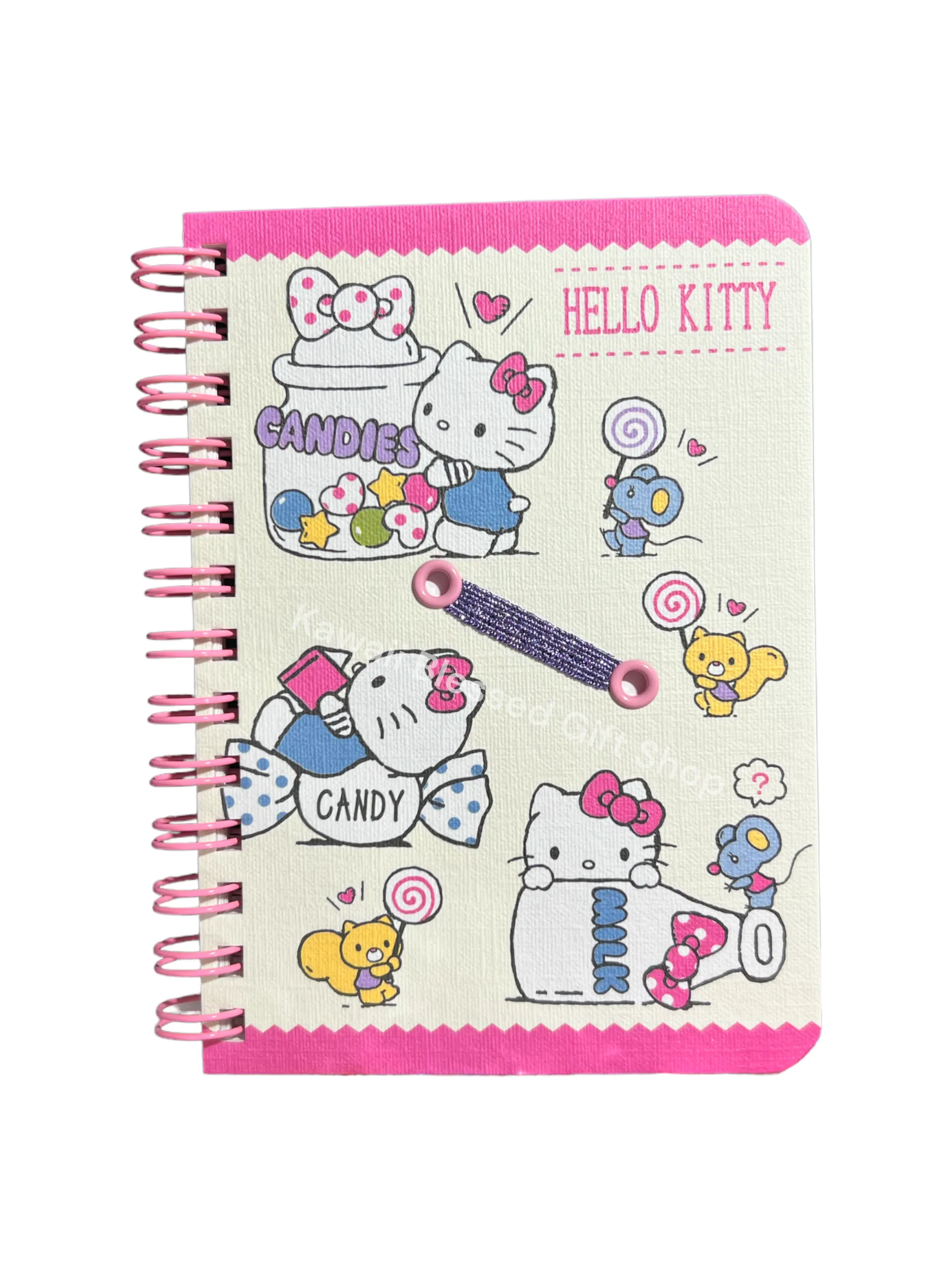 Sanrio Character B7 Spiral Notebook with Pen Holder (Passport size)