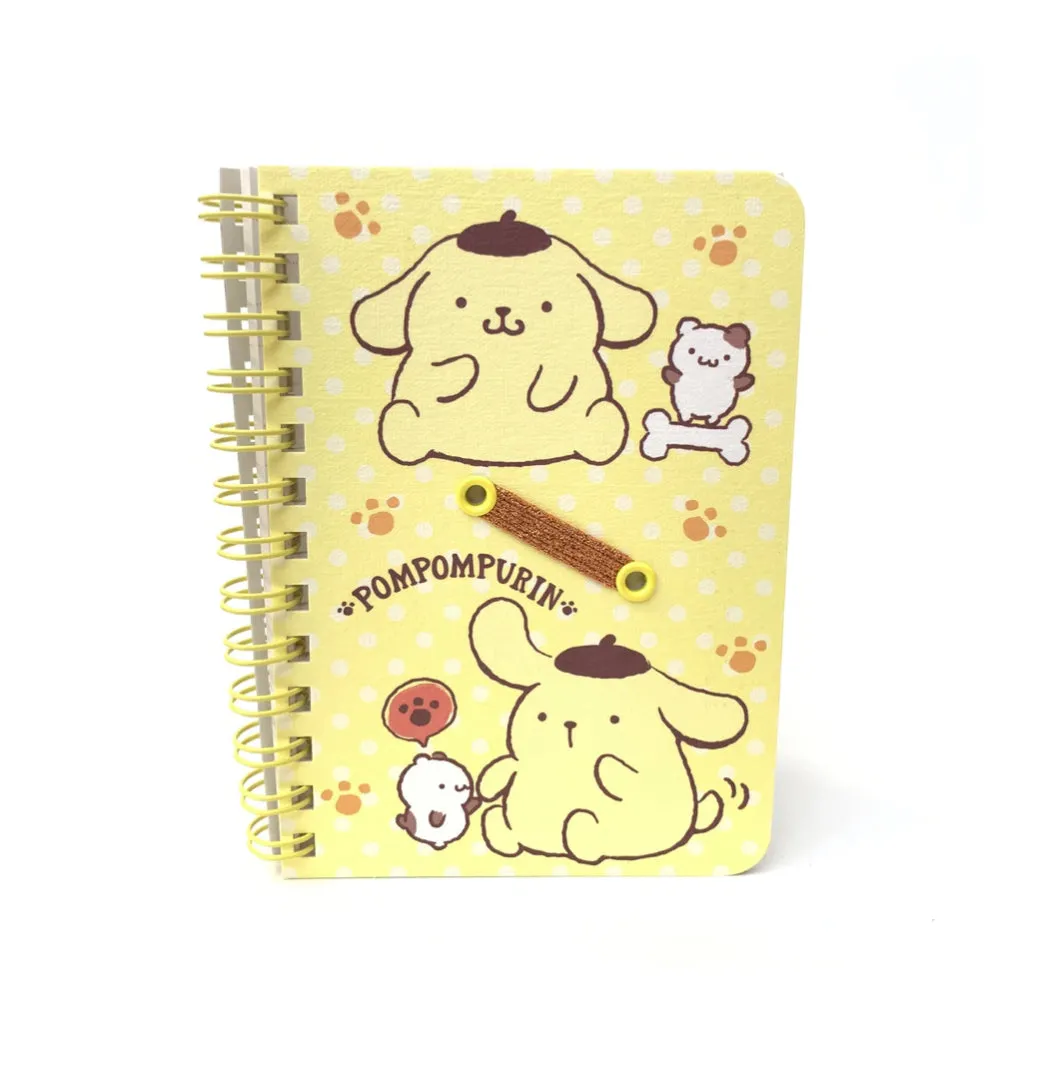 Sanrio Character B7 Spiral Notebook with Pen Holder (Passport size)