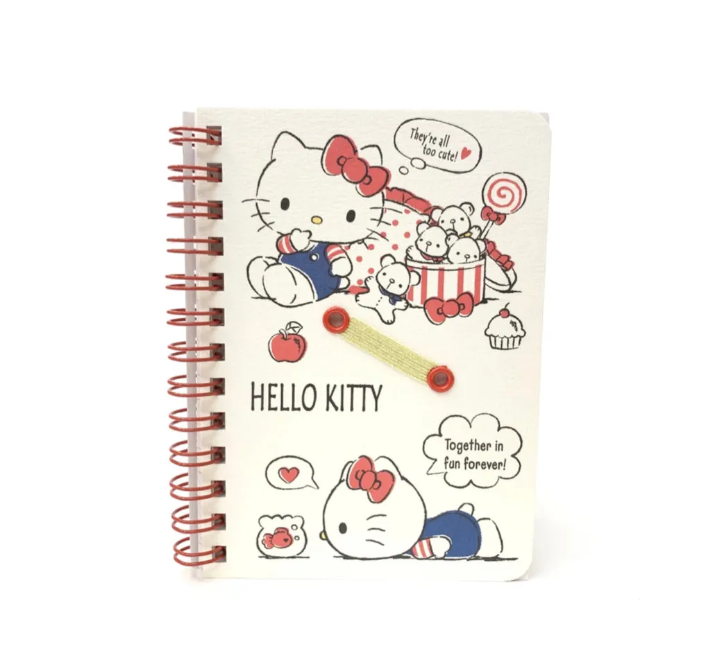 Sanrio Character B7 Spiral Notebook with Pen Holder (Passport size)