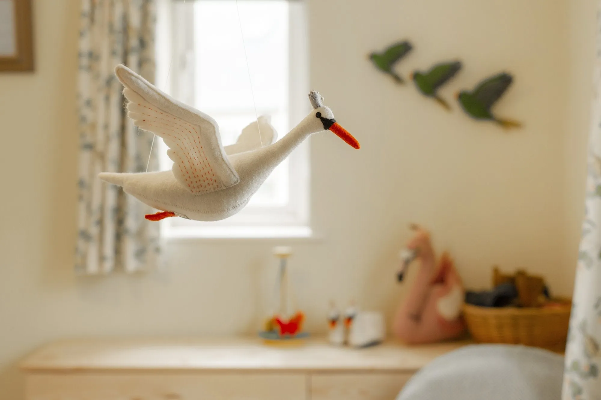 Sew Heart Felt Swan Mobile