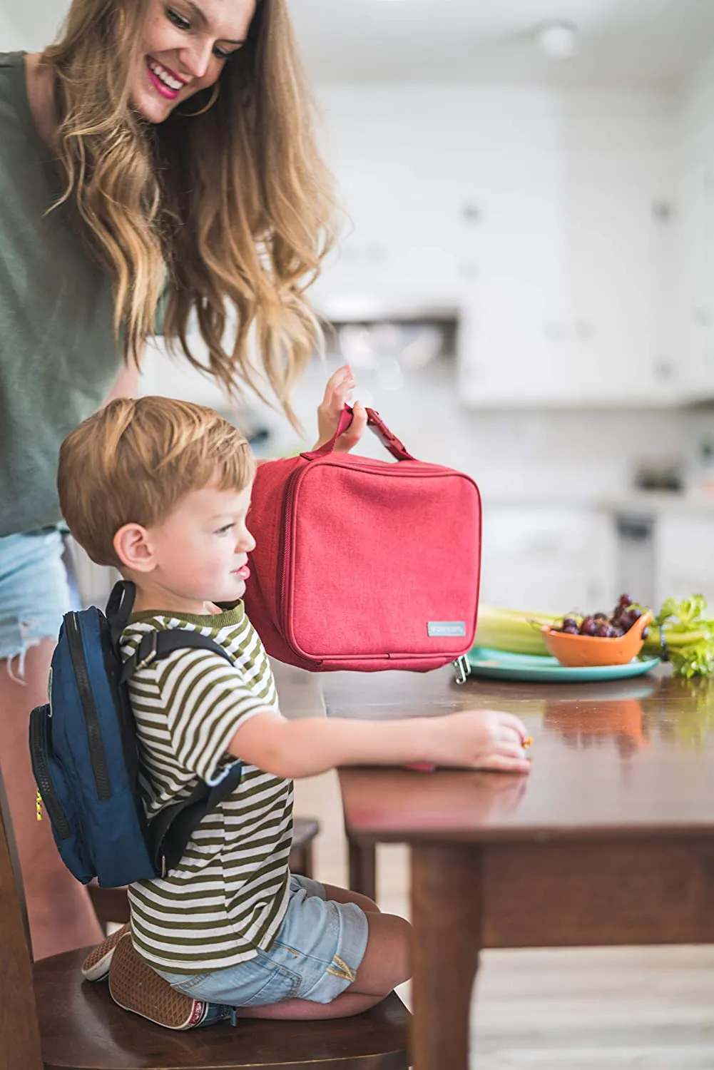 Simple Modern Insulated Lunch Bag Box Reusable Meal Container for Women, Men, Work-Coming Soon, Hadley, Two Tone: Bermuda Deep