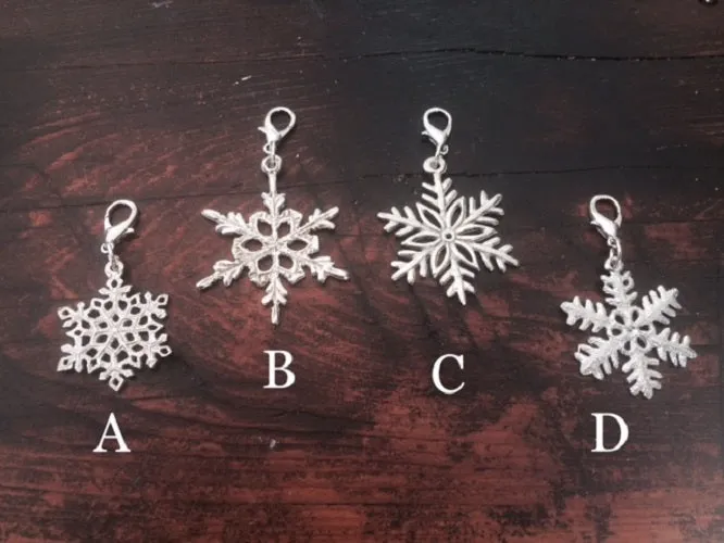 Snowflake Bag Charm - Snowflake Purse Charm