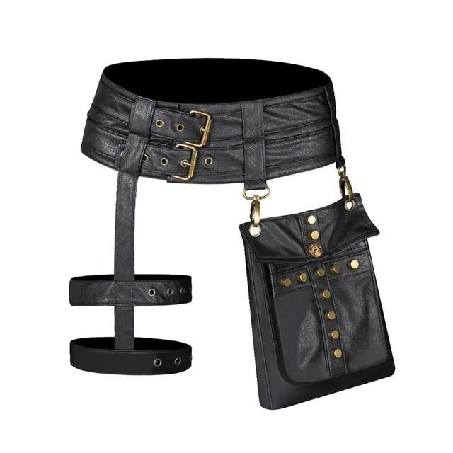 Steampunk Gothic Messenger Waist Belt Bag