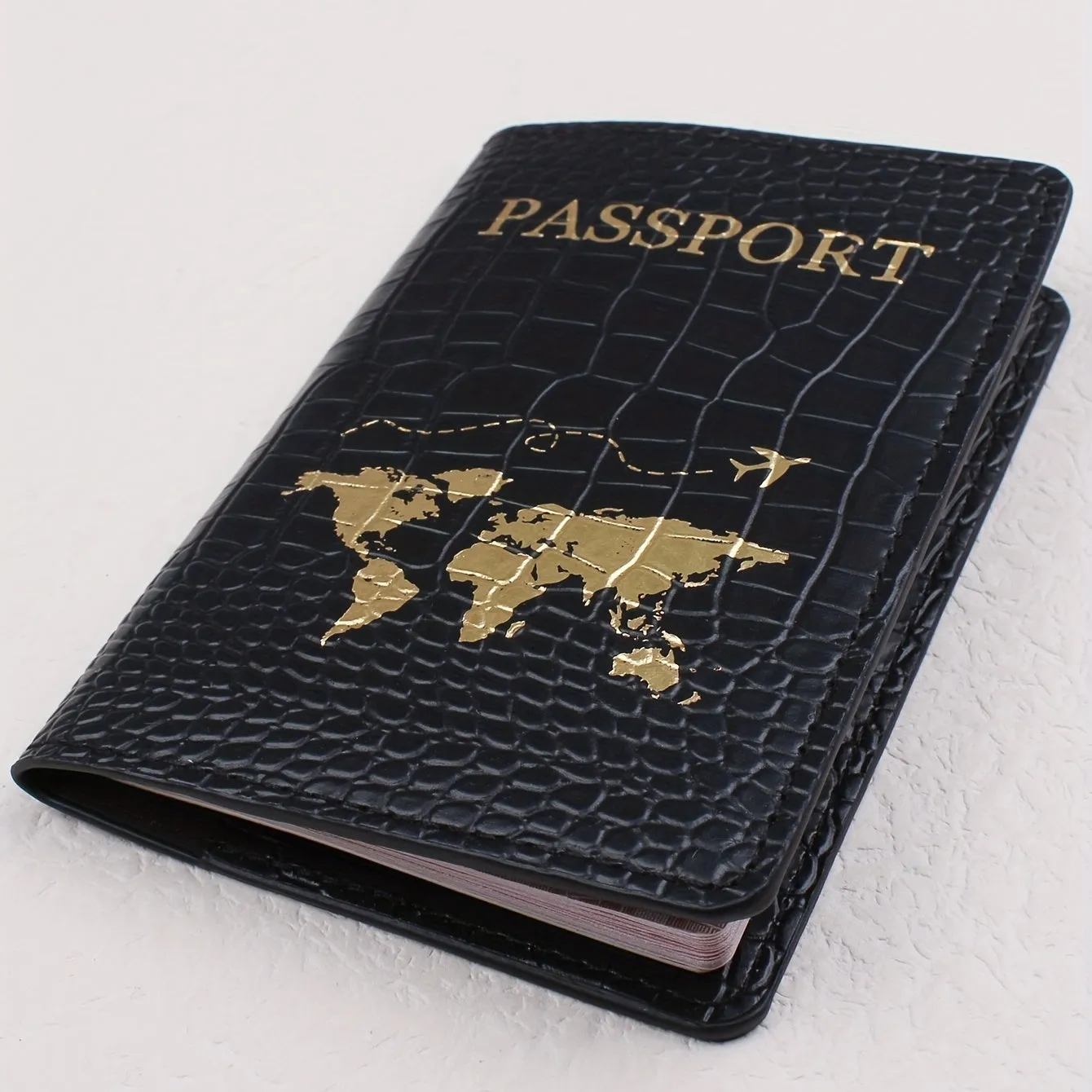 Stylish Crocodile Print Passport Holder for Fashionable Travelers