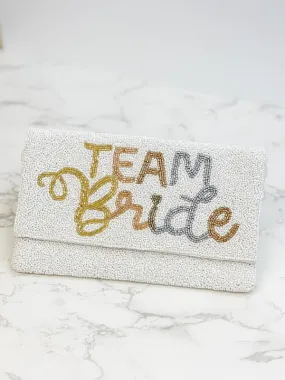 'Team Bride' Beaded Convertible Crossbody Bag