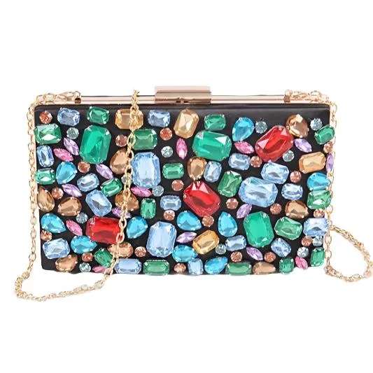 TEEK - Bejeweled Crystal Iconic Box Clutch