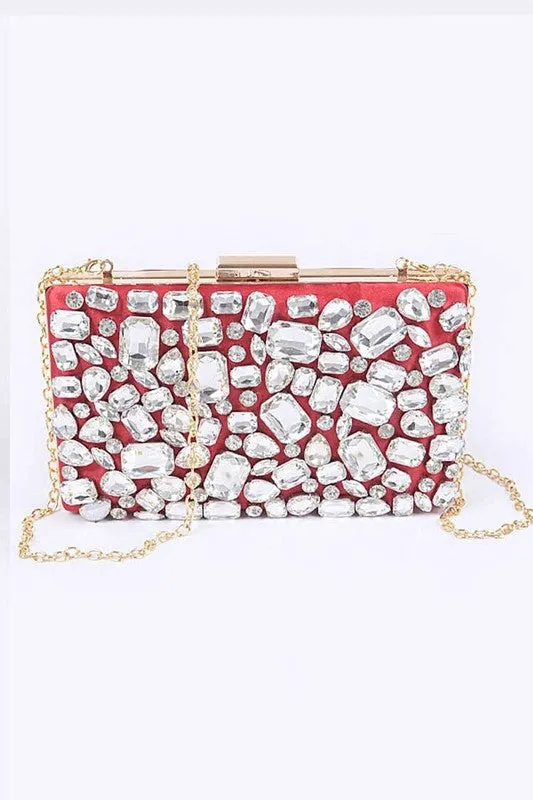 TEEK - Bejeweled Crystal Iconic Box Clutch