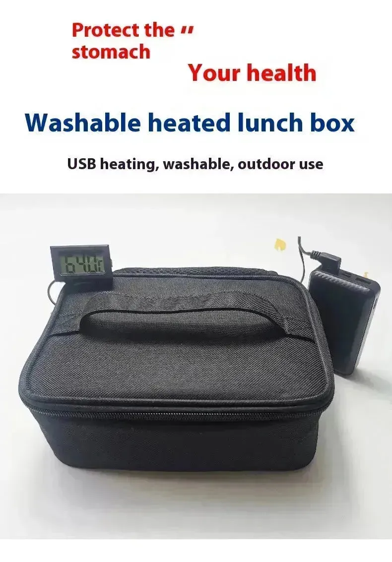 USB Heating Lunch Outdoor Bento Thermal Bag Convenient And Easy To Carry