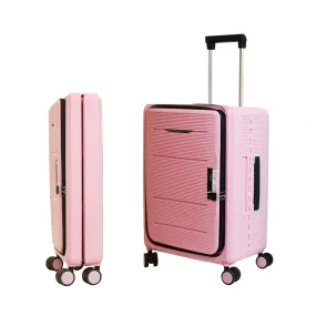 USHA SHRIRAM Cabin Bag (20 Inch - 55Cm) Collapsible Luggage Bag Polypropylene Shell Rose Pink Suitcase For Travel 360 Degree Spinner Wheel Foldable Trolley Bag For Travel