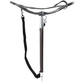 Walking Stick with Leather Seat Moon Coffee Brown