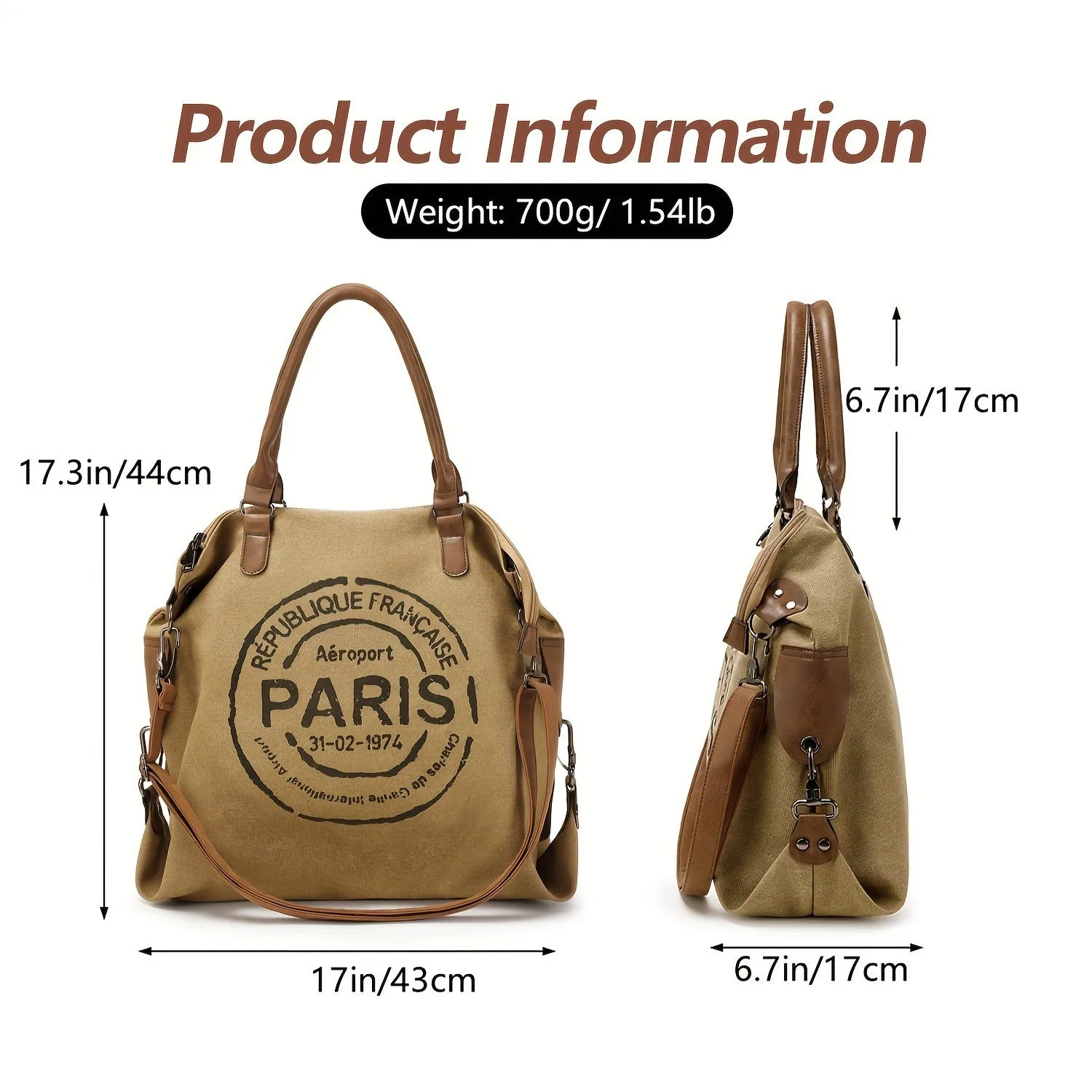 XIANGTUIBAO Free Shipping Paris Republique Bag Canvas Tote Messenger Bag Handbag Large