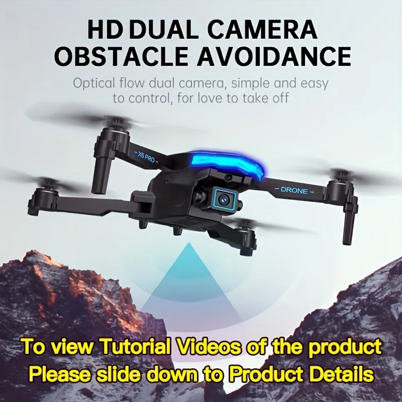 XKRC X6 Foldable Drone with Camera, Obstacle Avoidance, Gravity Mode, and More - Includes Carrying Bag